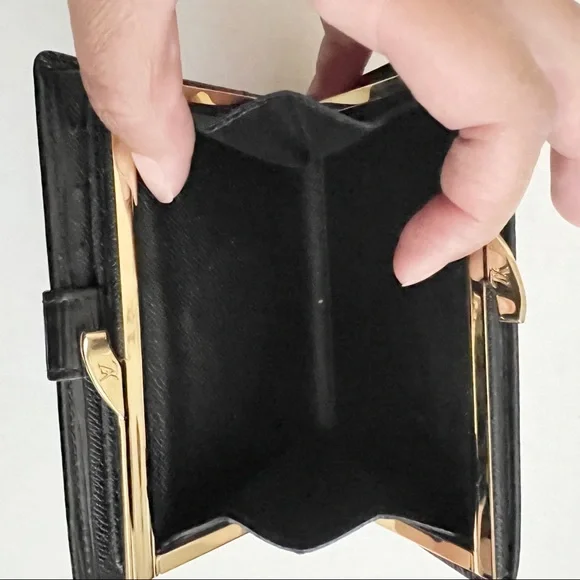 Authentic LOUIS VUITTON Black Epi French Purse Wallet Leather - Picture 12 of 13